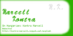 marcell kontra business card